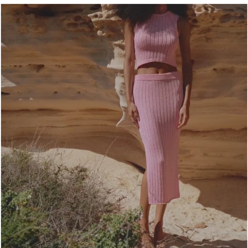 Mango Pink Ribbed Knit Set - Picture 5 of 5